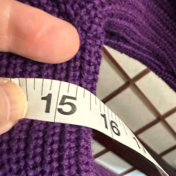 Ralph Lauren Purple Sweater with Black Bow Accents - Picture 12 of 13